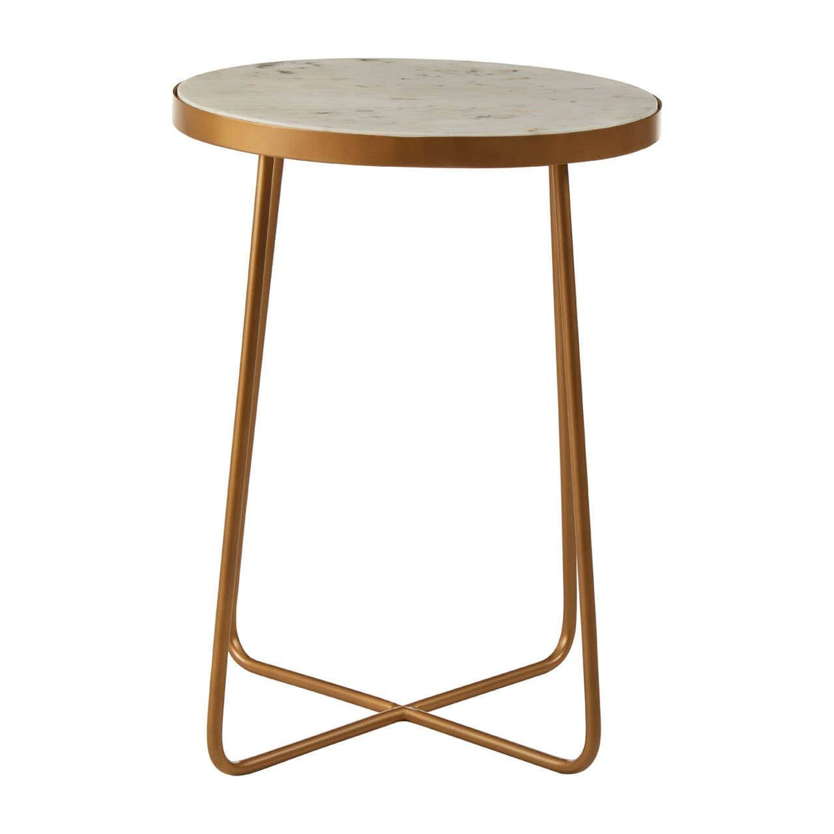 Shalimar Round Side Table With Cross Base.