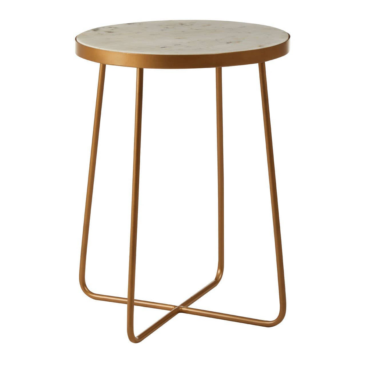 Shalimar Round Side Table With Cross Base.