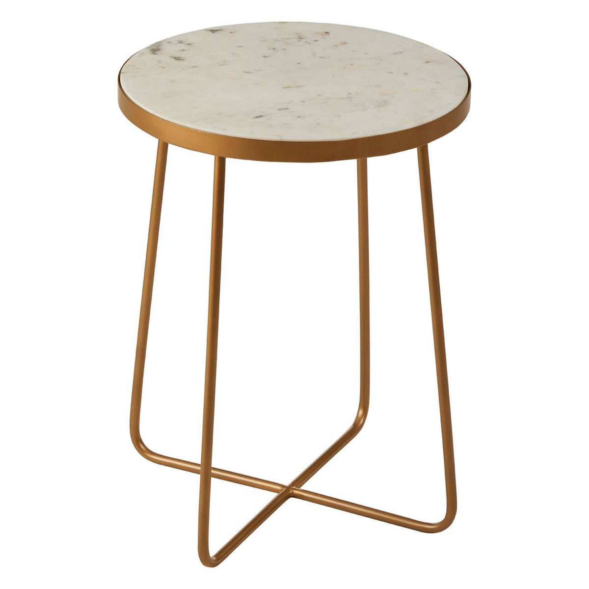 Shalimar Round Side Table With Cross Base.