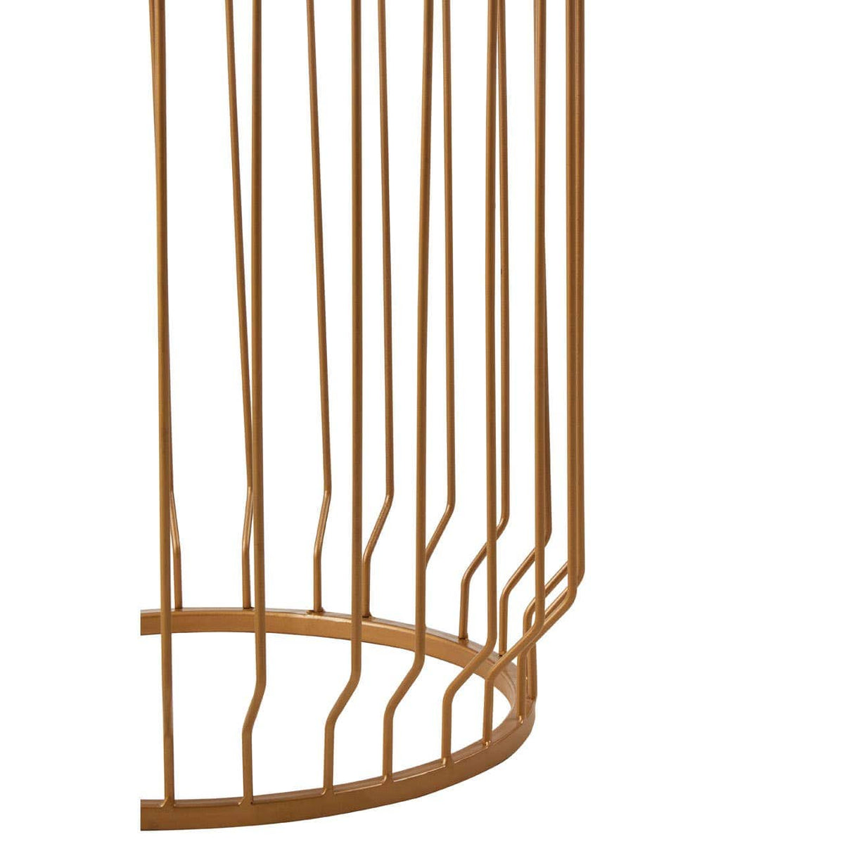 Shalimar Round Side Table With Wireframe Base.