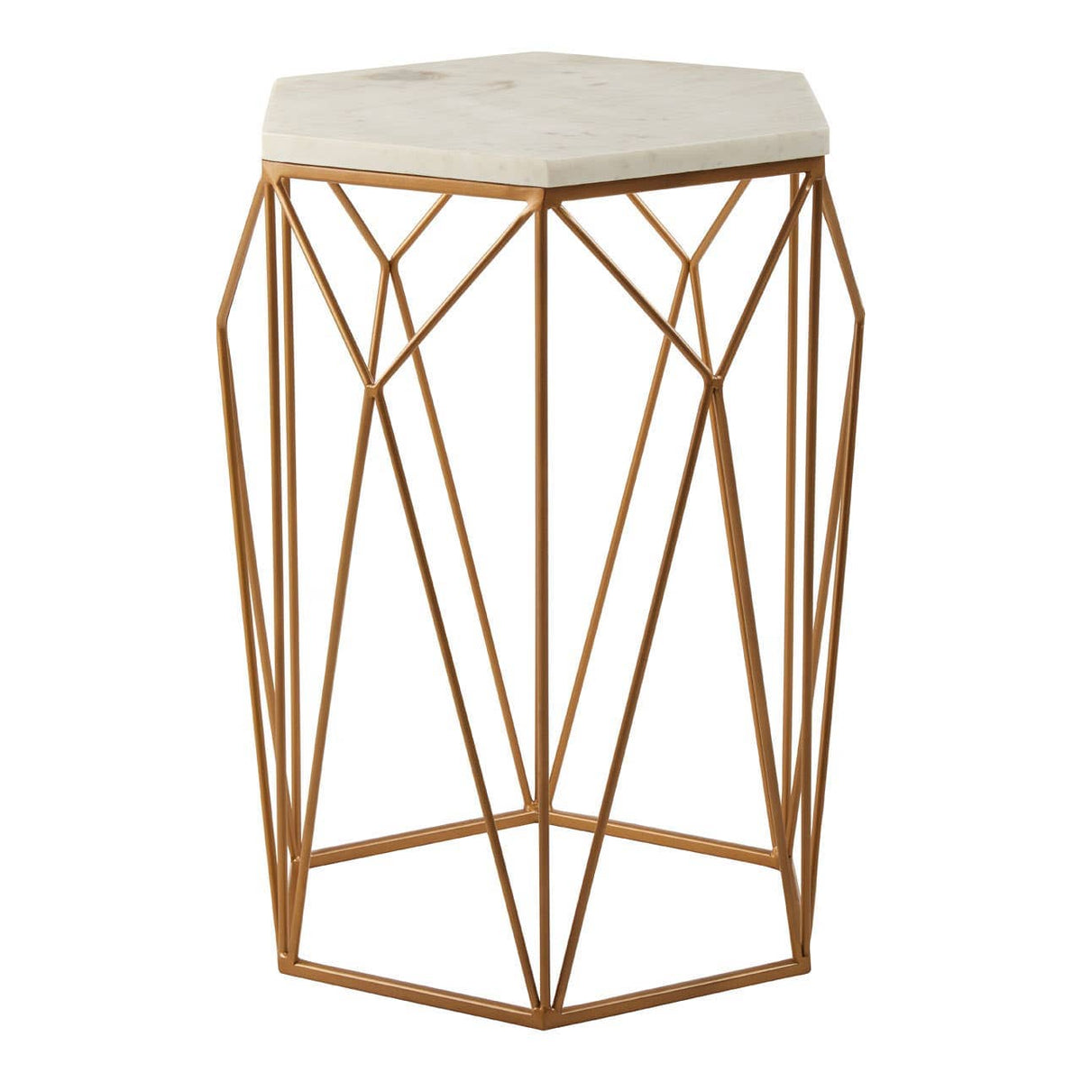 Shalimar Side Table With Geometric Base.