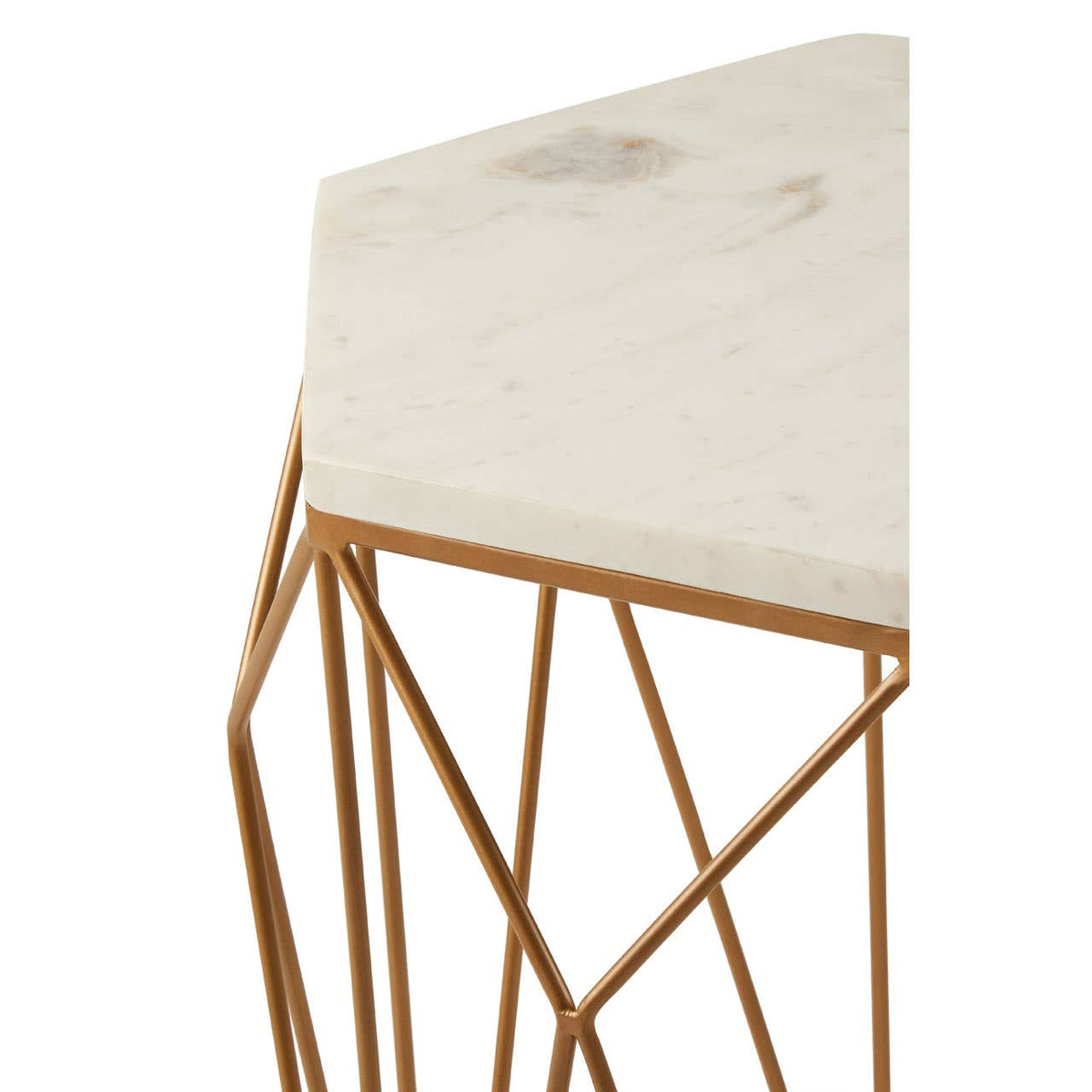 Shalimar Side Table With Geometric Base.