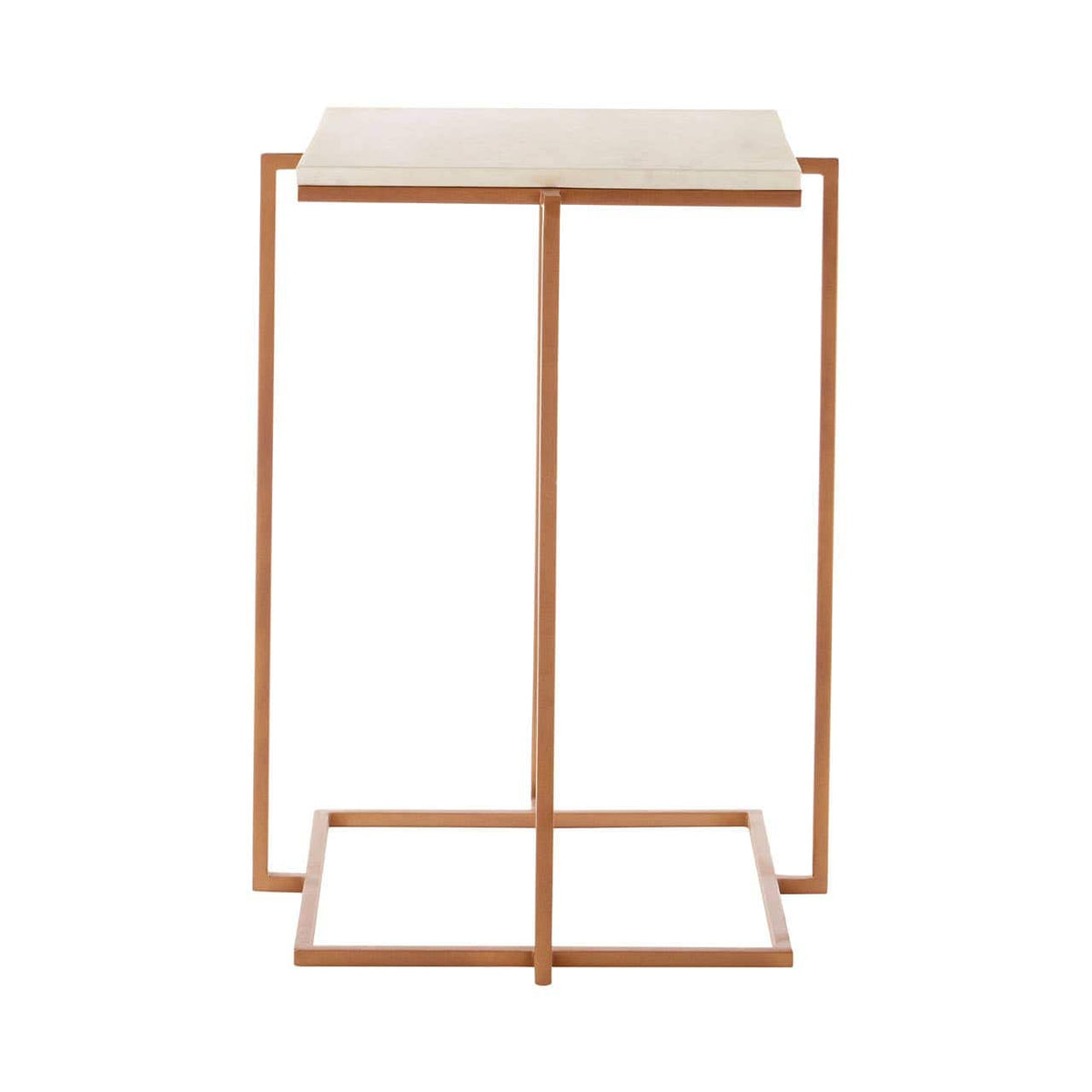Shalimar Side Table With Gold Finish Legs.