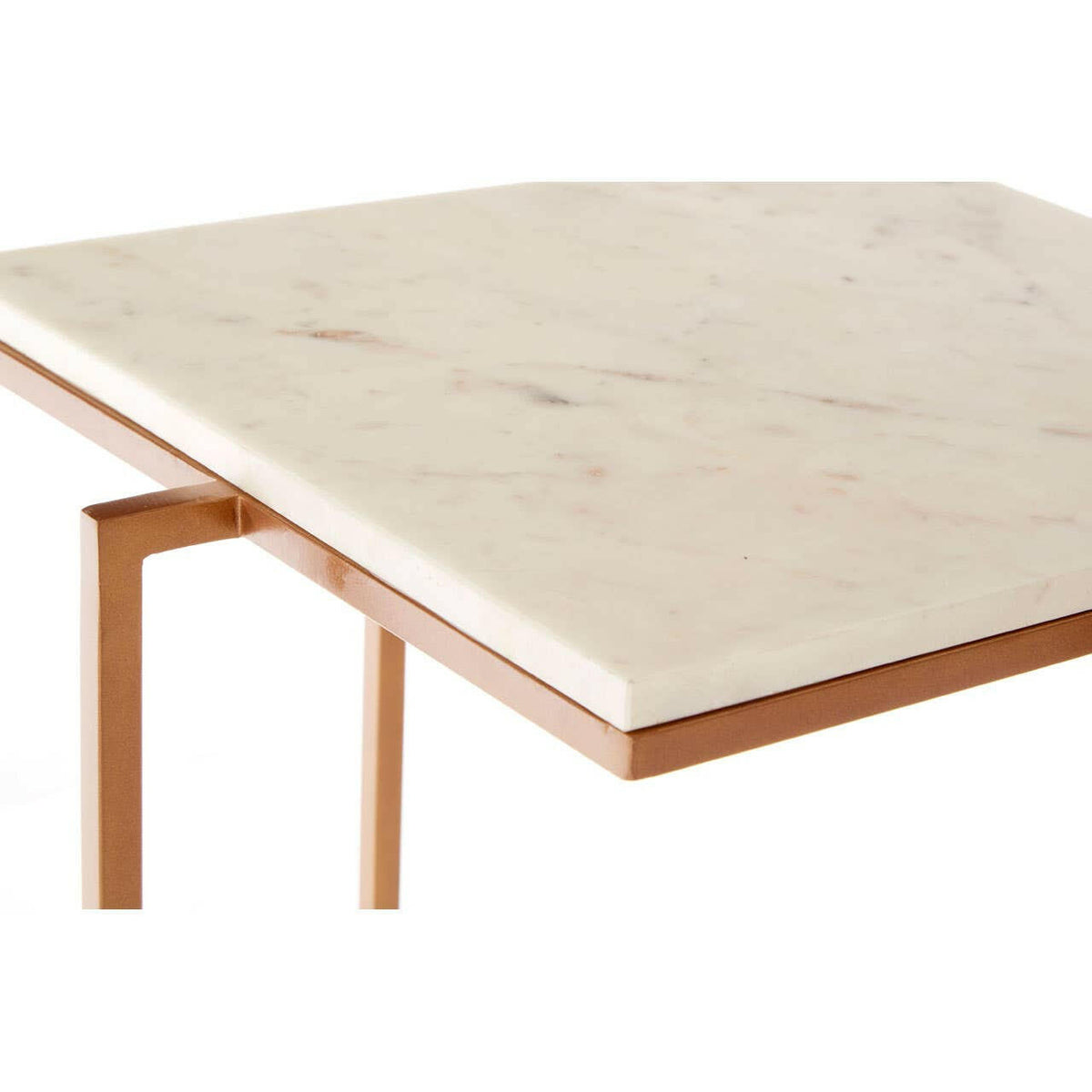 Shalimar Side Table With Gold Finish Legs.