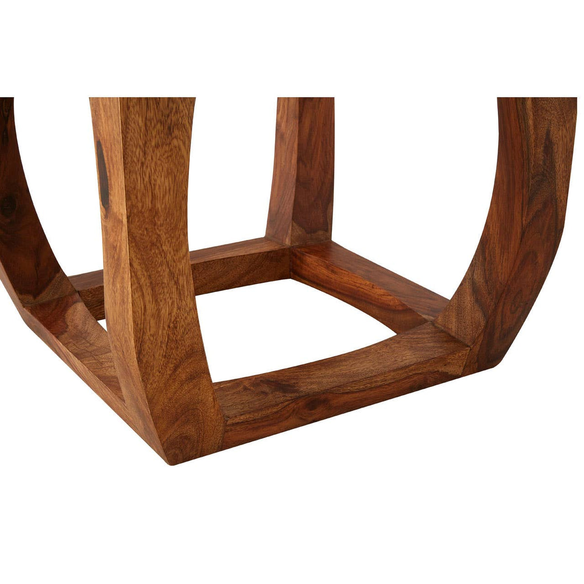 Sheesham Wood And Jute Boho Stool.