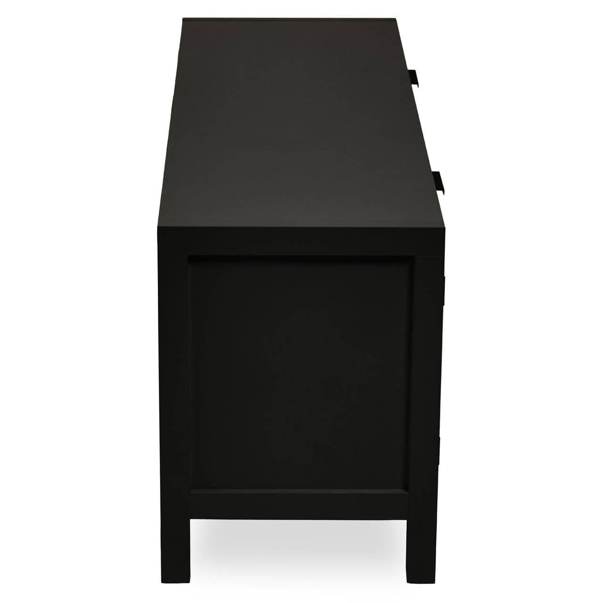 Sherman Black Rattan Media Unit.