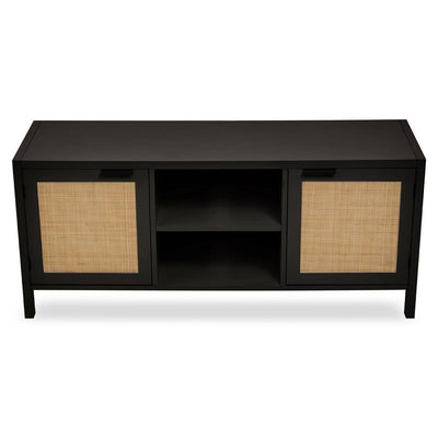 Noosa & Co. Living Sherman Black Rattan Media Unit House of Isabella UK