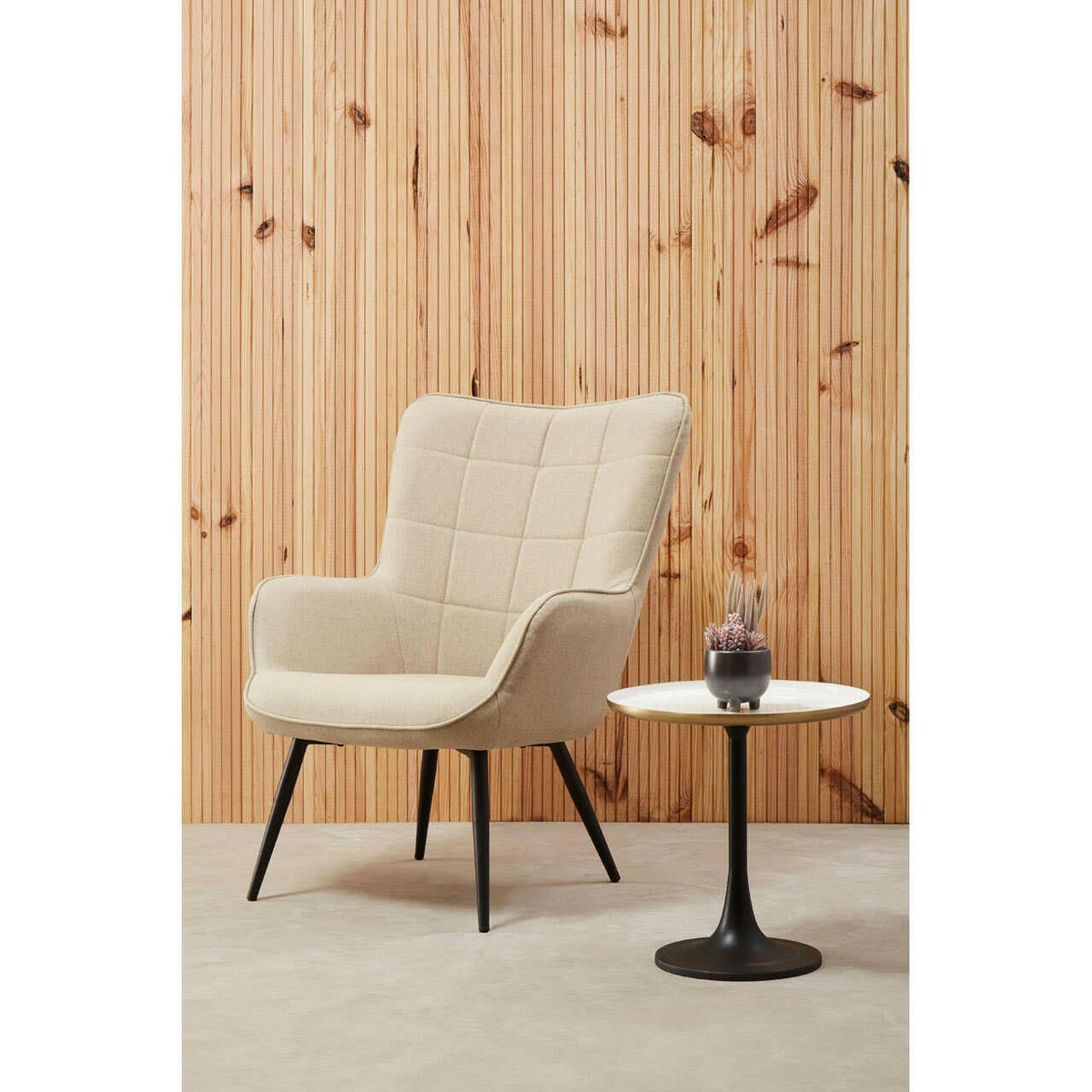 Side Table With Column Base.