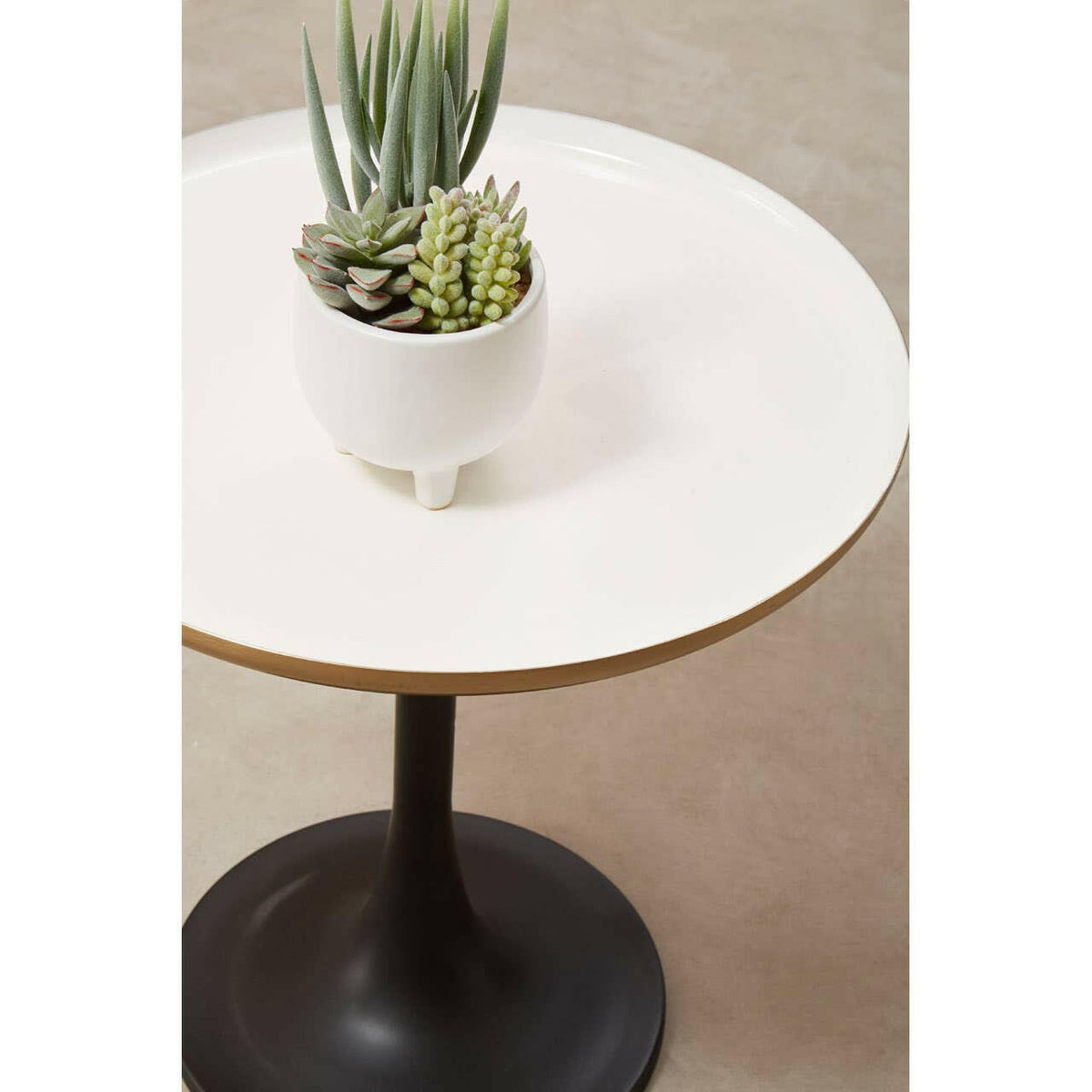 Side Table With Column Base.