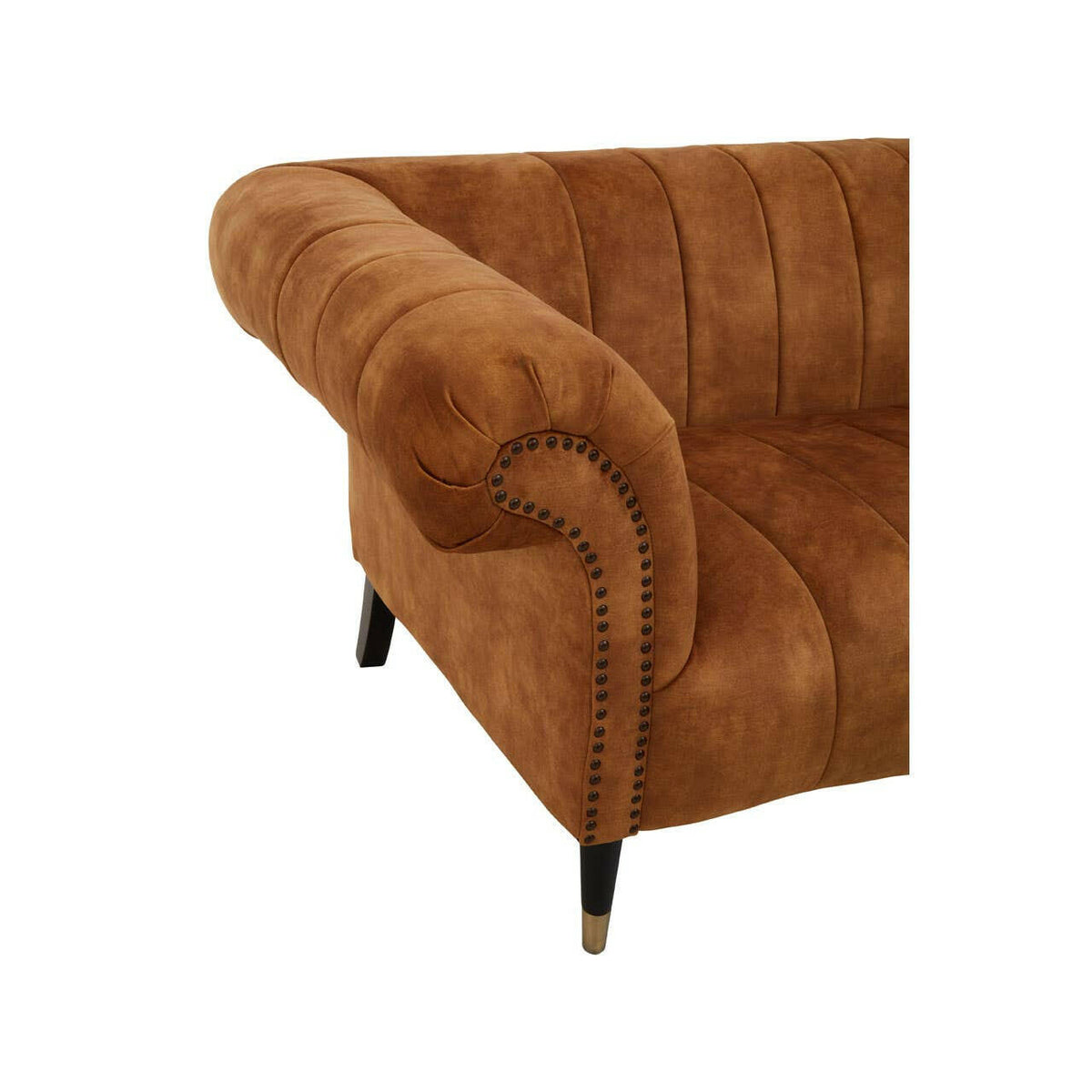 Siena Three Seat Gold Velvet Sofa.