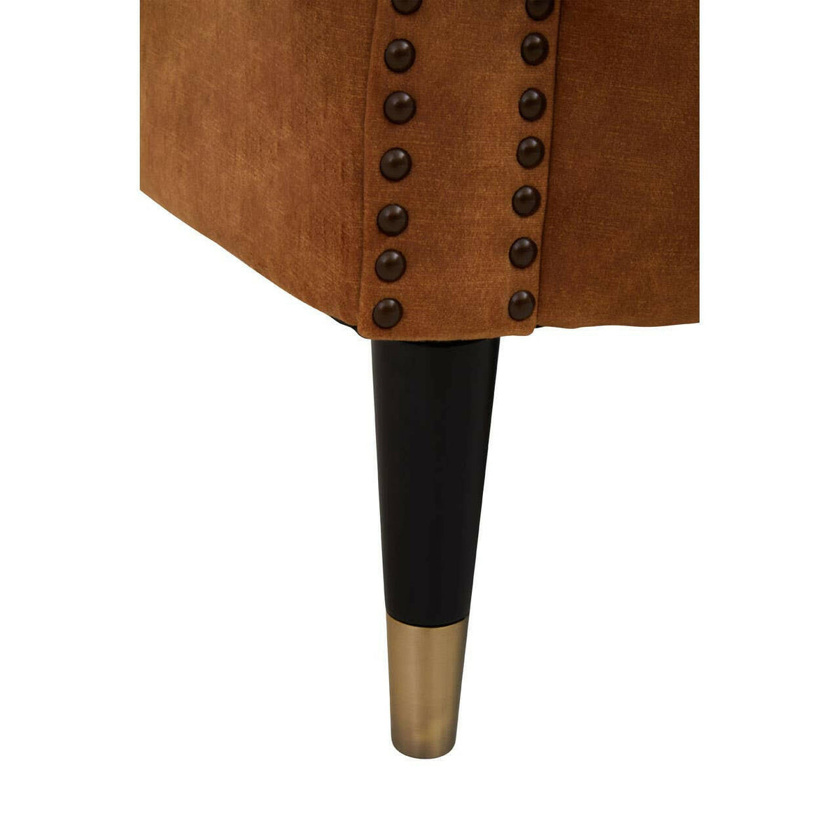 Siena Three Seat Gold Velvet Sofa.