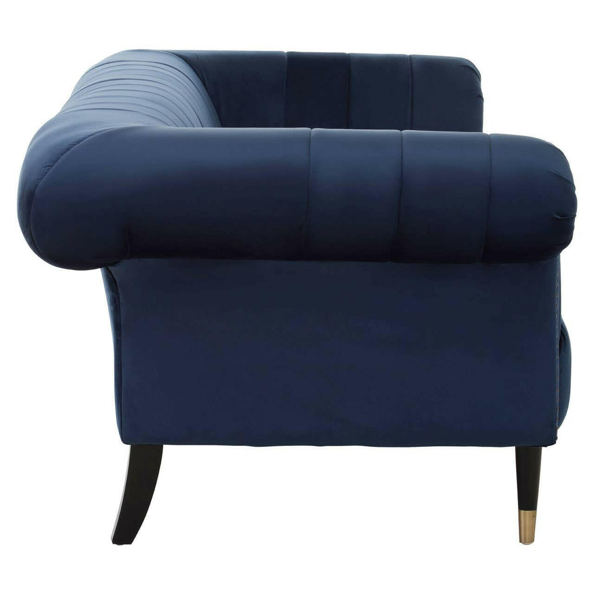 Siena Three Seat Midnight Velvet Sofa.