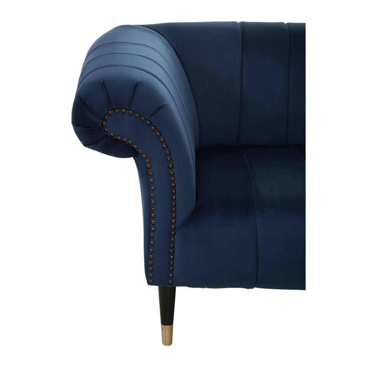 Siena Three Seat Midnight Velvet Sofa.