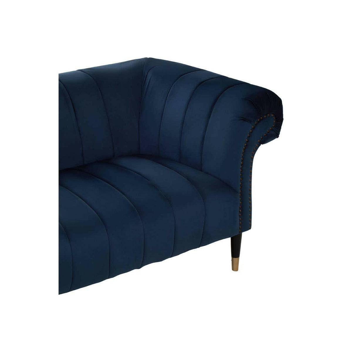 Siena Three Seat Midnight Velvet Sofa.