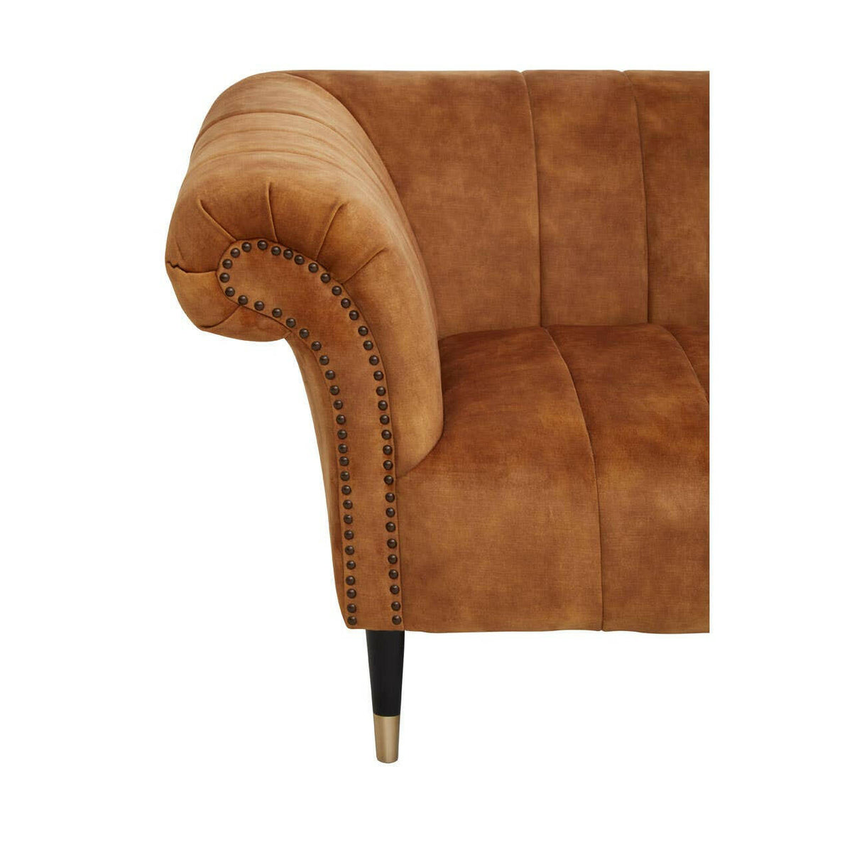 Siena Two Seat Gold Velvet Sofa.