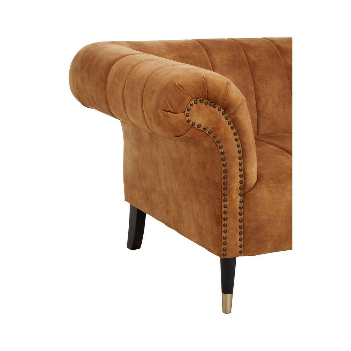 Siena Two Seat Gold Velvet Sofa.