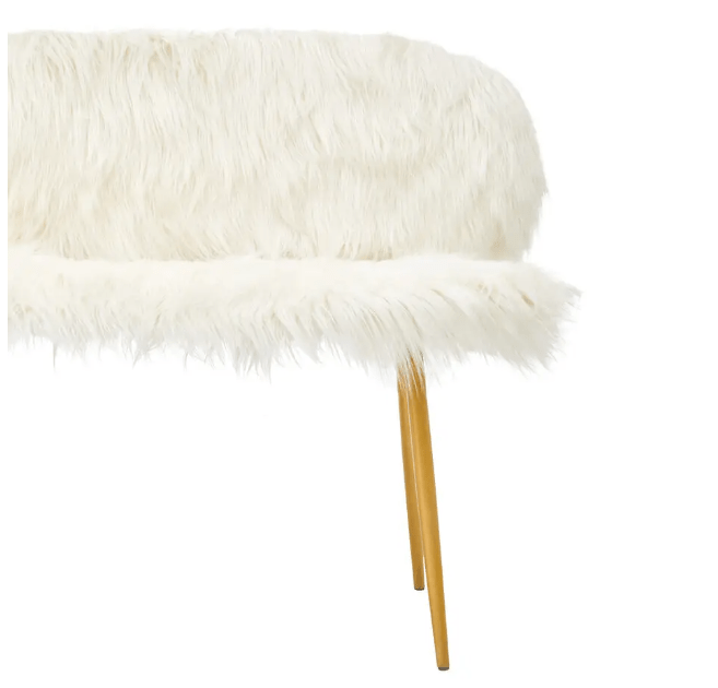 Sienna Sofa With Gold Finish Legs.