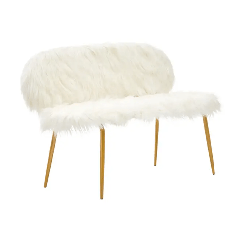 Sienna Sofa With Gold Finish Legs.