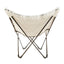 Sienna White Faux Fur Butterfly Chair.