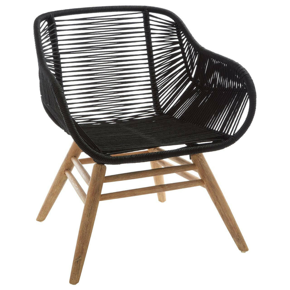 Sisal Black Rope Armchair.
