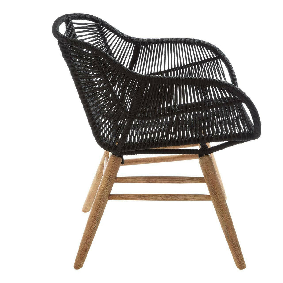 Sisal Black Rope Armchair.
