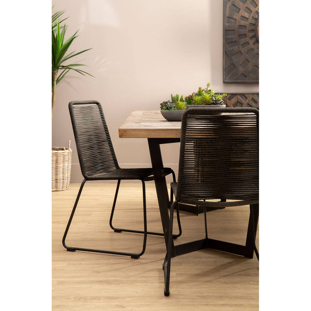 Sisal Black Rope Chair.