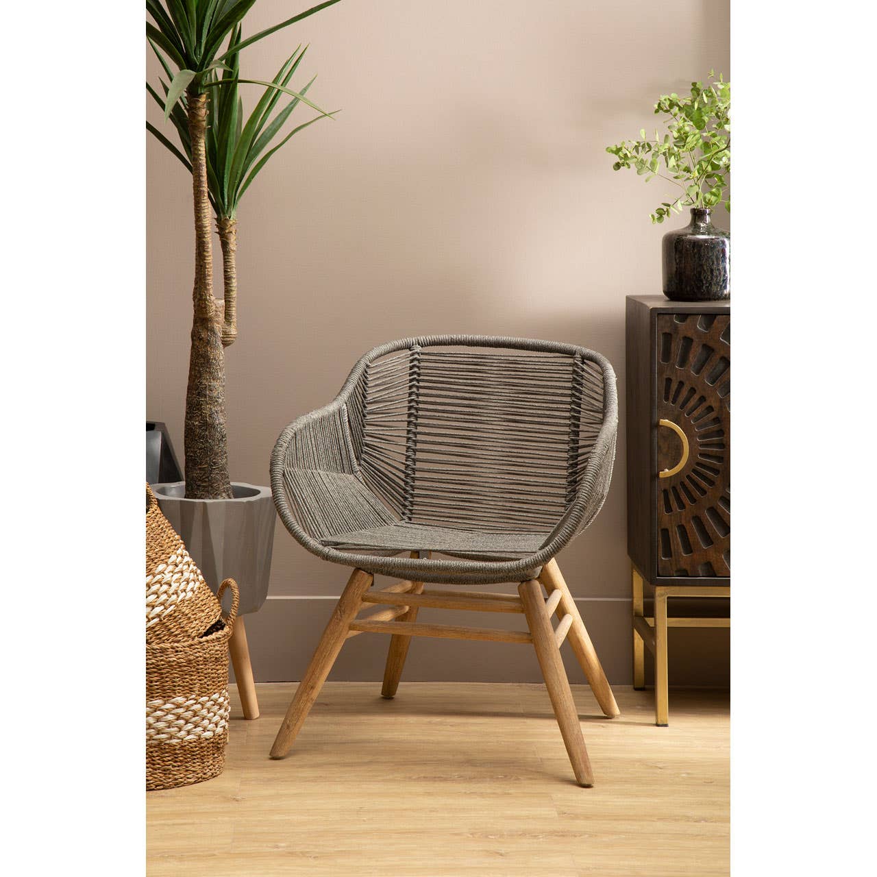 Noosa & Co. Living Sisal Grey Rope Armchair House of Isabella UK