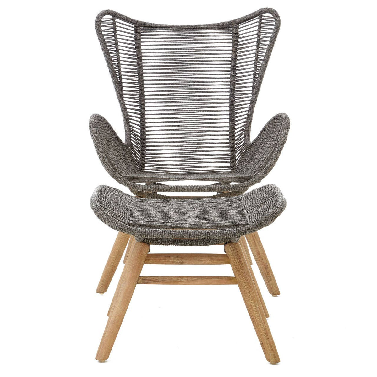 Sisal Grey Rope Lounge Chair & Footstool.