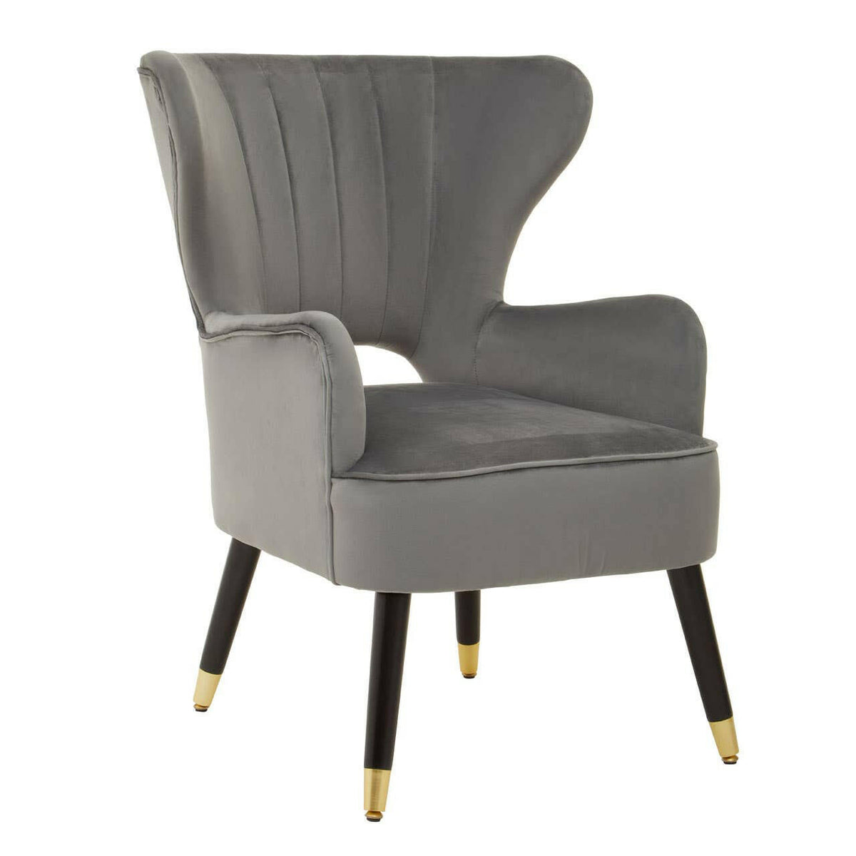 Sloan Grey Velvet Armchair.