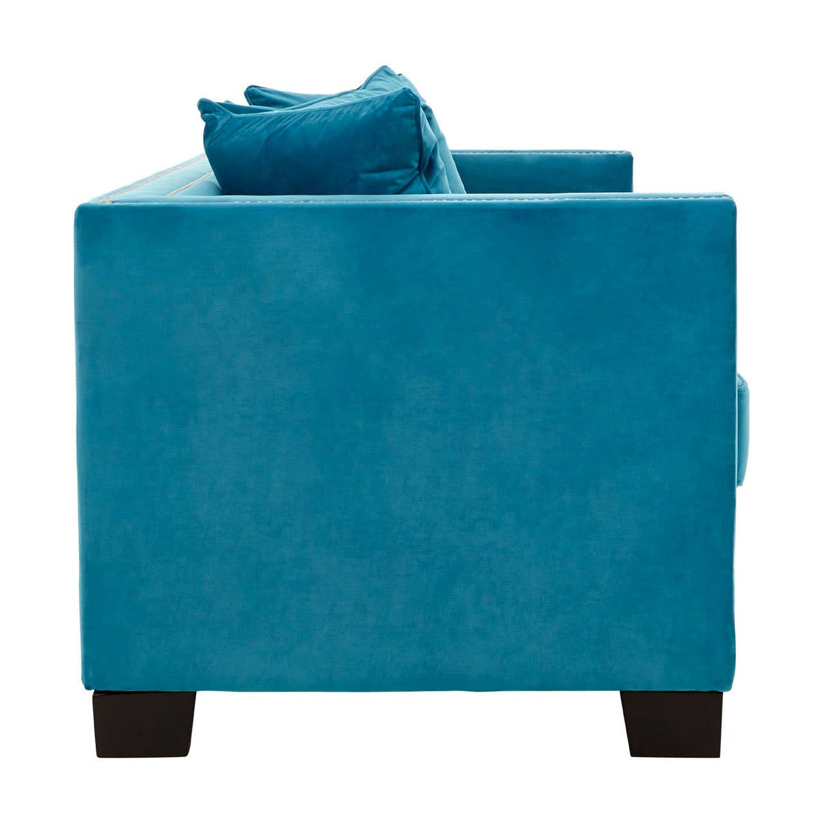 Sofia 2 Seater Cyan Blue Velvet Sofa.