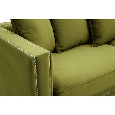 Noosa & Co. Living Sofia 3 Seat Moss Velvet Sofa House of Isabella UK