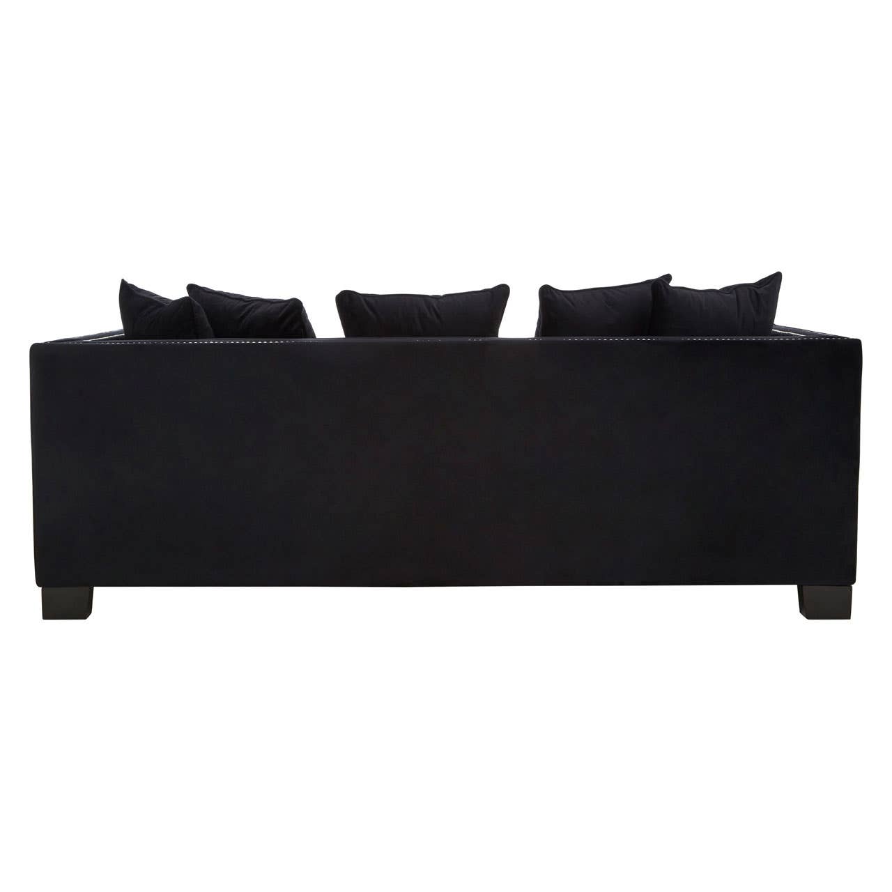 Noosa & Co. Living Sofia 3 Seater Black Velvet Sofa House of Isabella UK