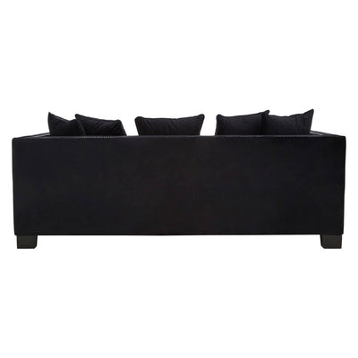 Noosa & Co. Living Sofia 3 Seater Black Velvet Sofa House of Isabella UK