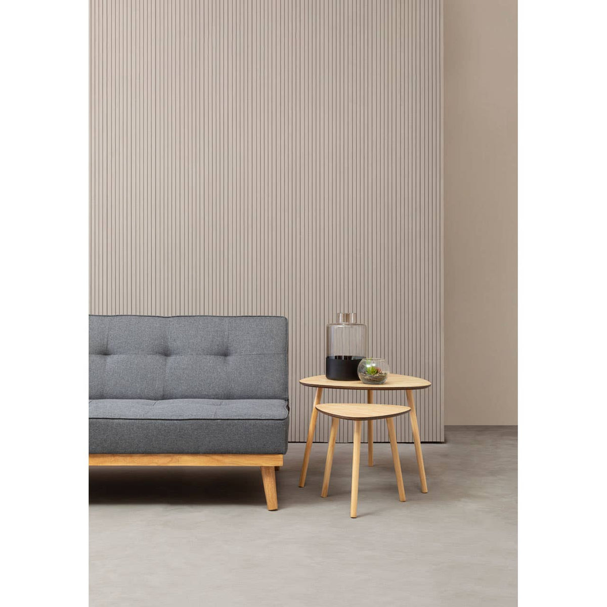 Stockholm 3 Seat Grey Sofa Bed.