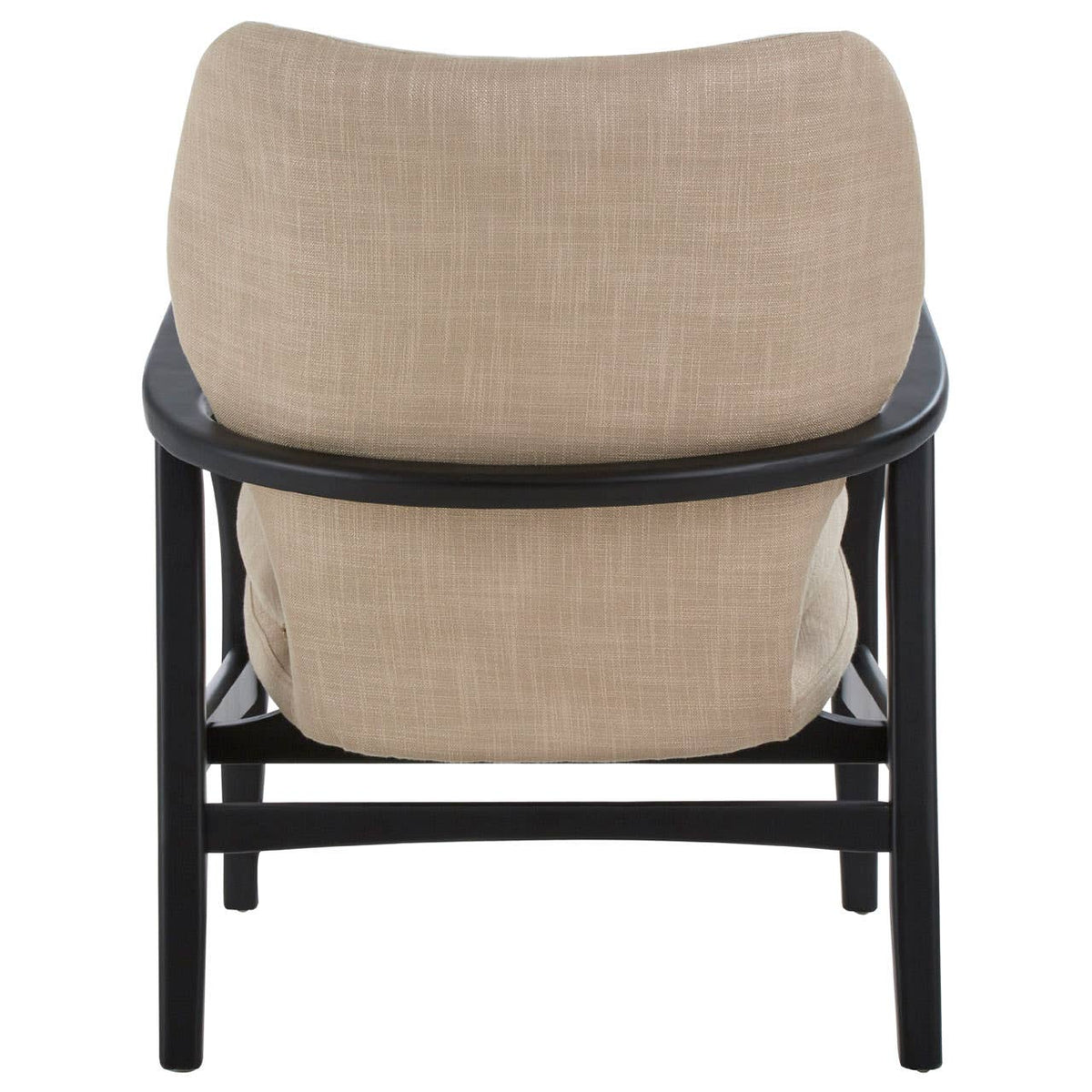 Stockholm Beige Chair With Black Wooden Frame.