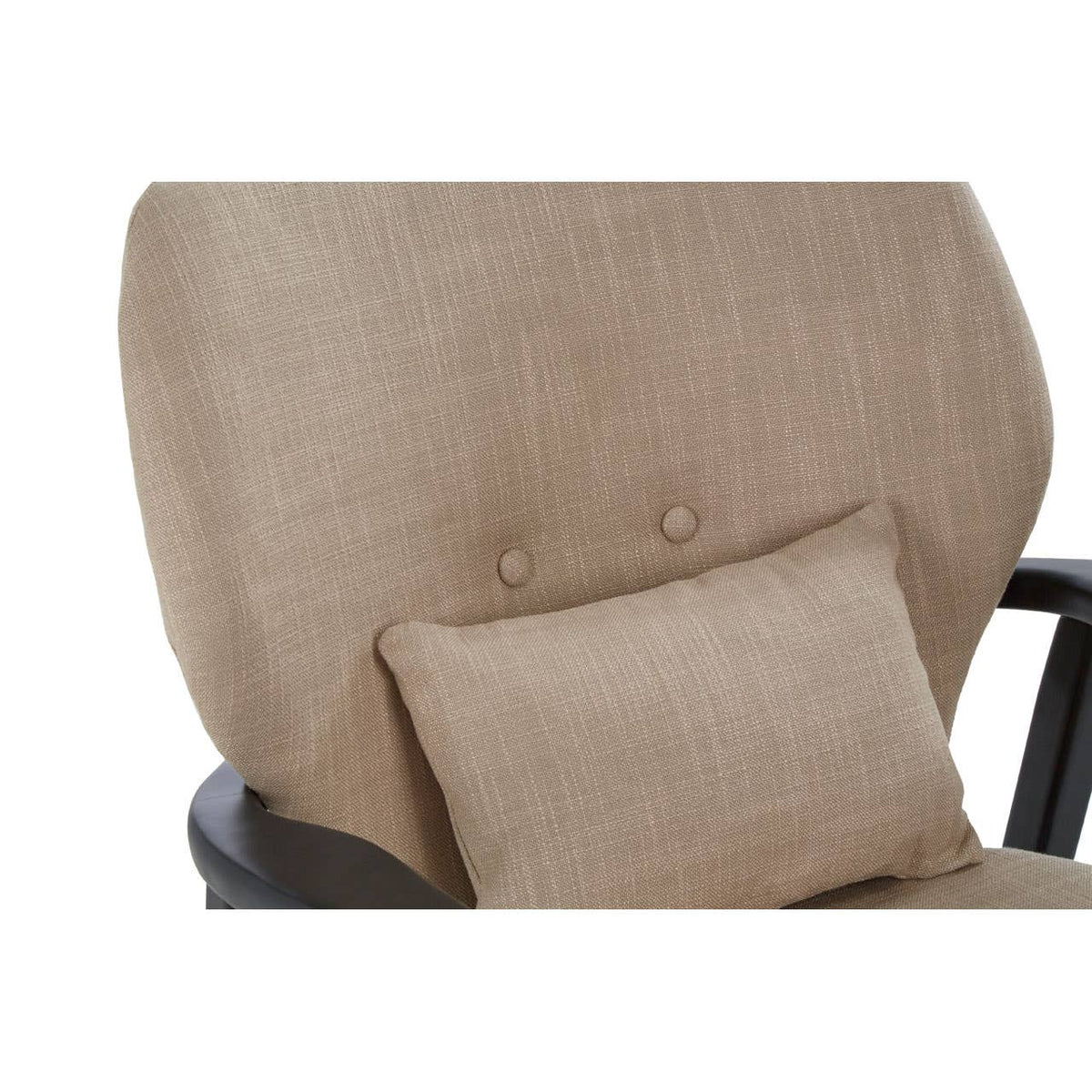 Stockholm Beige Chair With Black Wooden Frame.