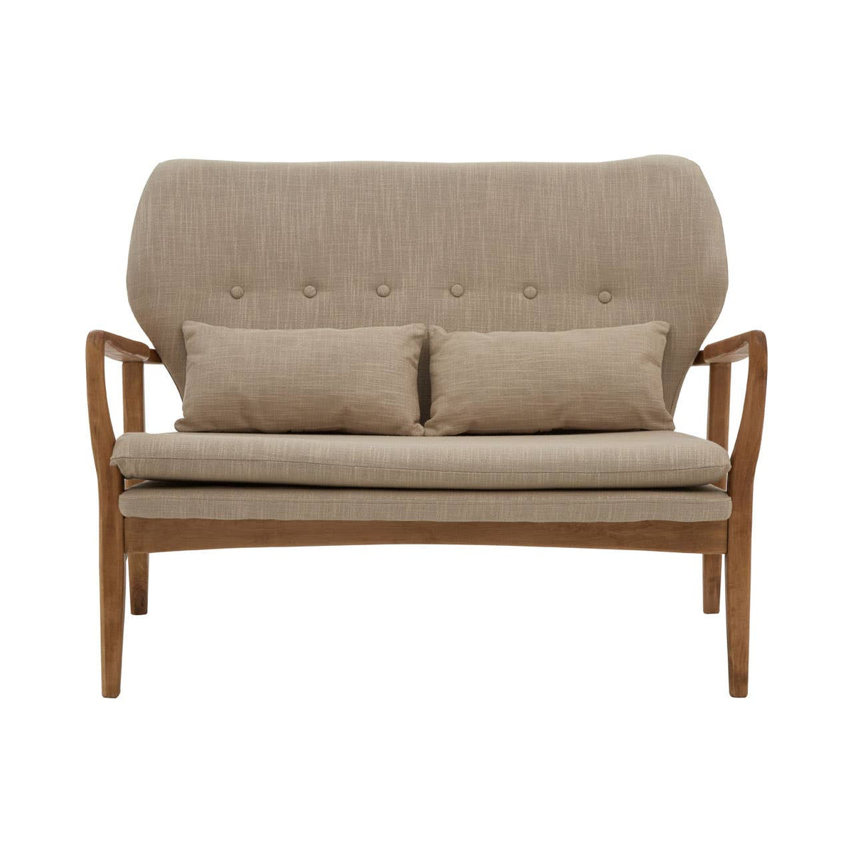 Stockholm Birch Wood Frame 2 Seat Sofa.