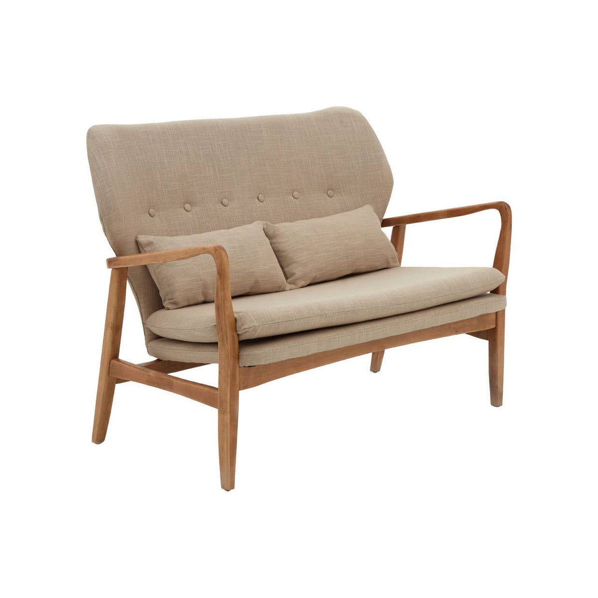 Stockholm Birch Wood Frame 2 Seat Sofa.