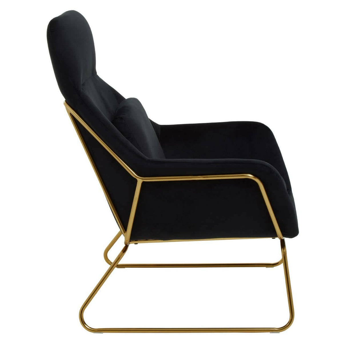 Stockholm Black Velvet Armchair.