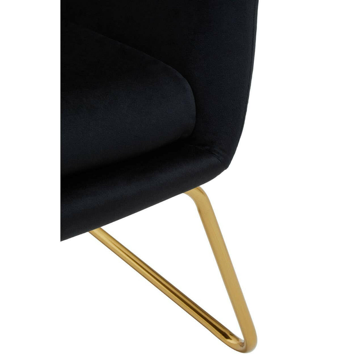 Stockholm Black Velvet Armchair.
