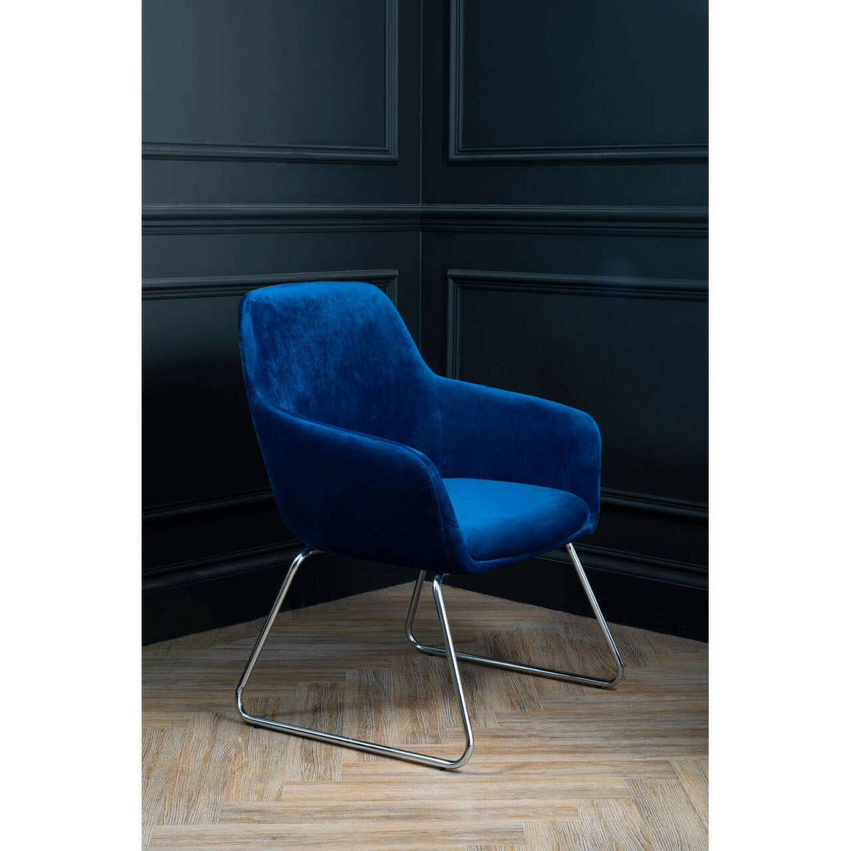 Stockholm Blue Fabric Chair.