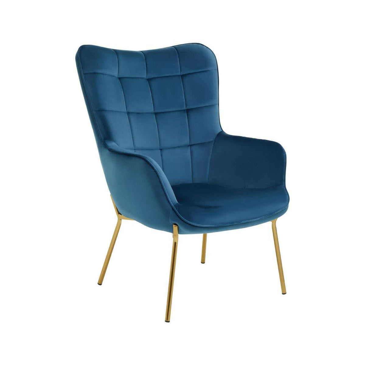 Stockholm Blue Velvet Chair.