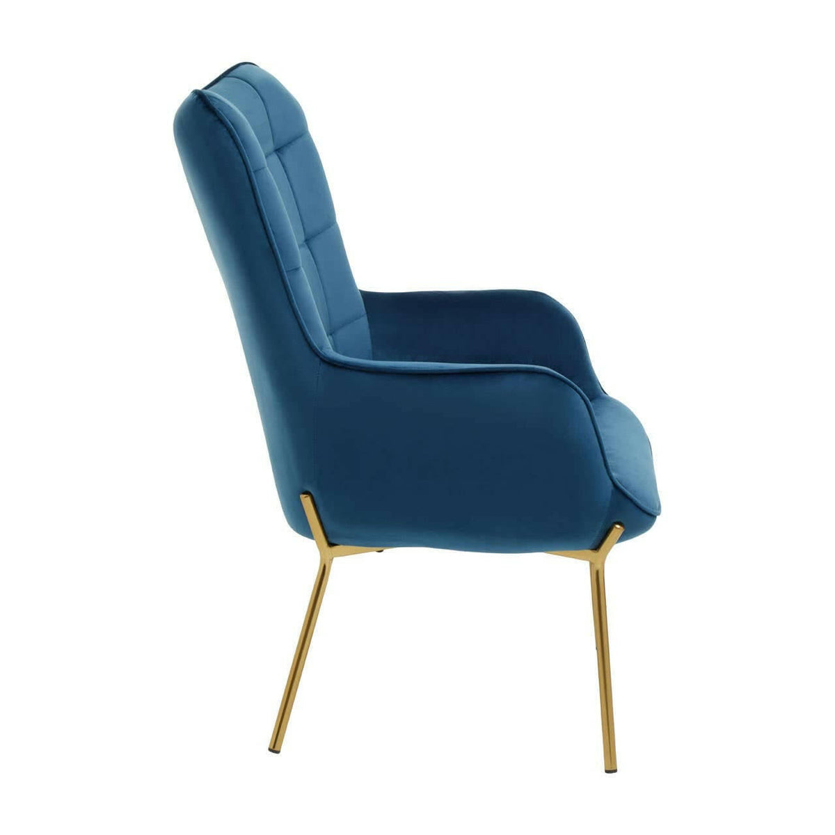 Stockholm Blue Velvet Chair.