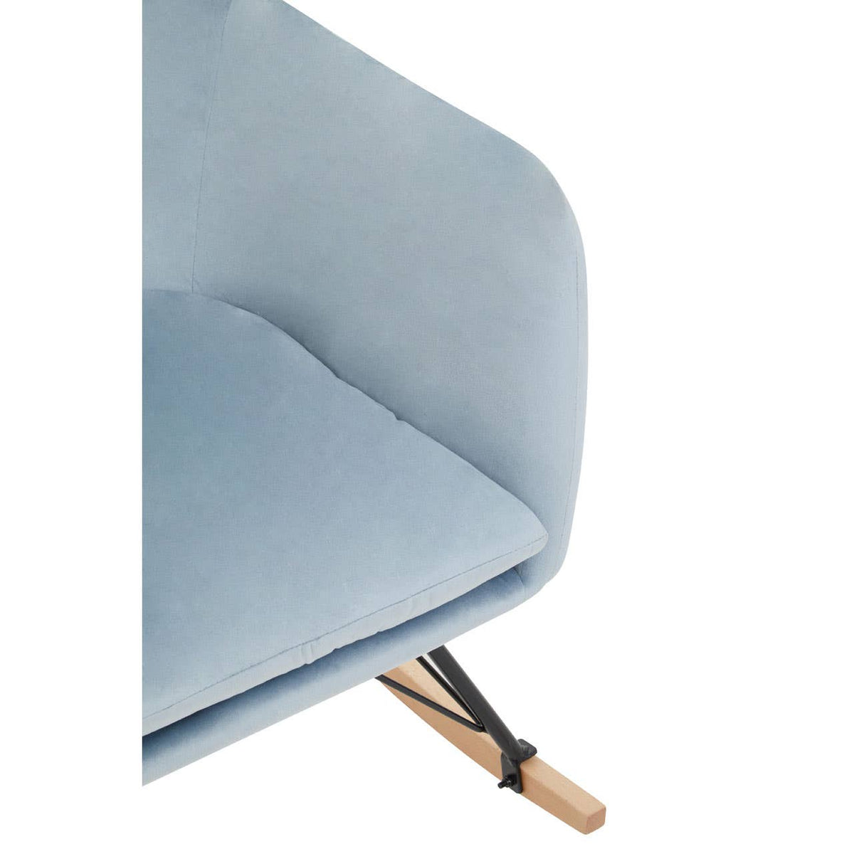 Stockholm Blue Velvet Rocking Chair.
