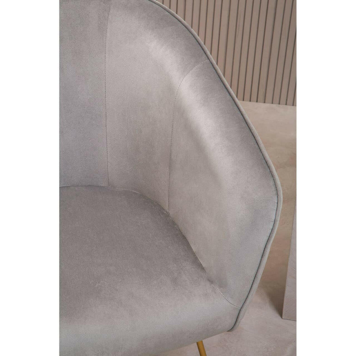 Stockholm Grey Chair With Metal Frame.