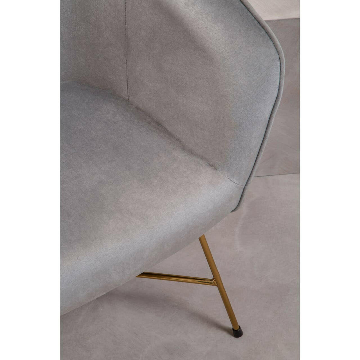 Stockholm Grey Chair With Metal Frame.