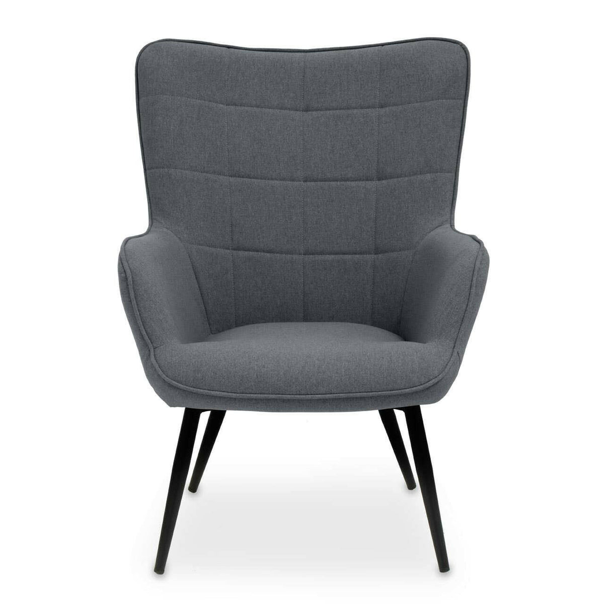Stockholm Grey Fabric Armchair.