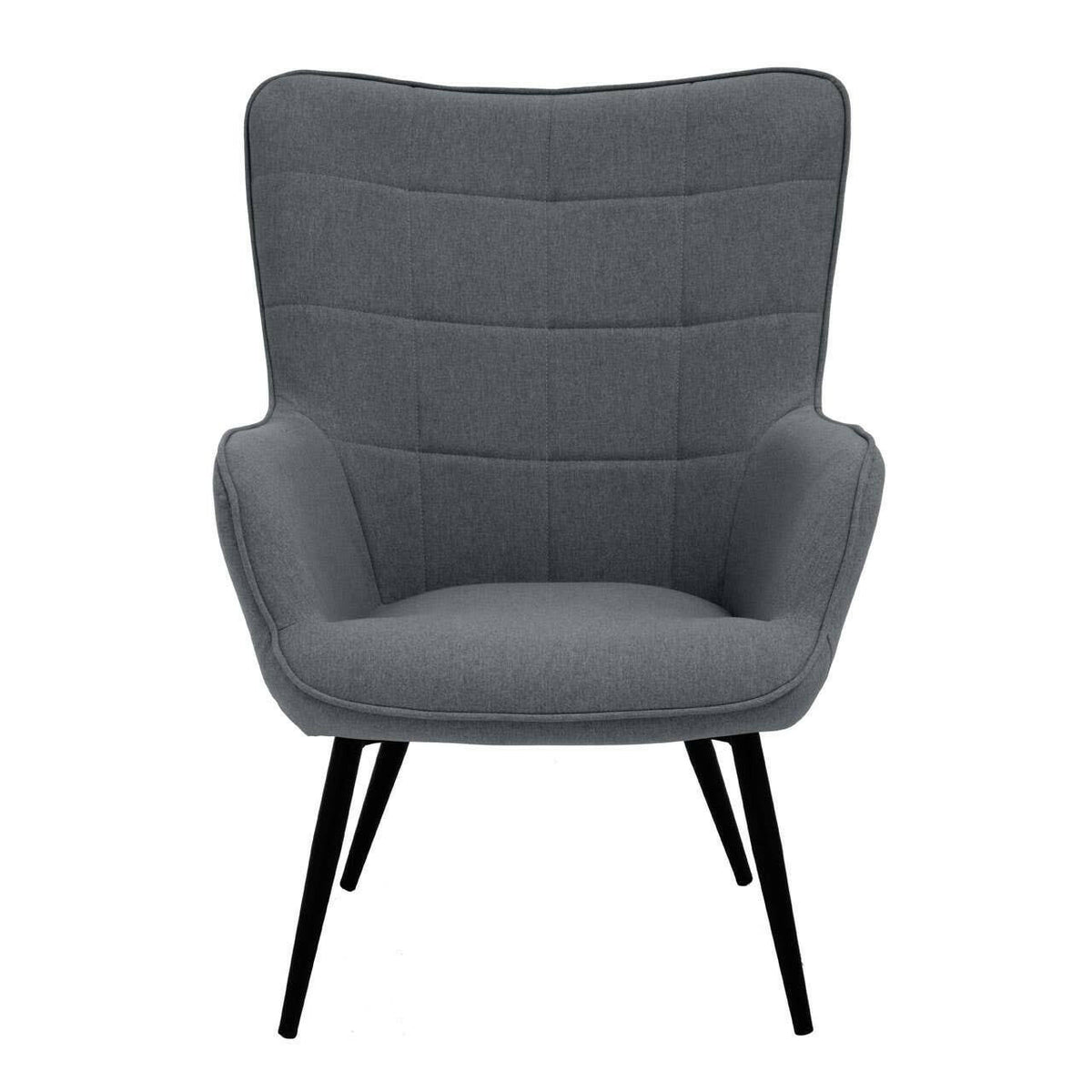 Stockholm Grey Fabric Armchair.