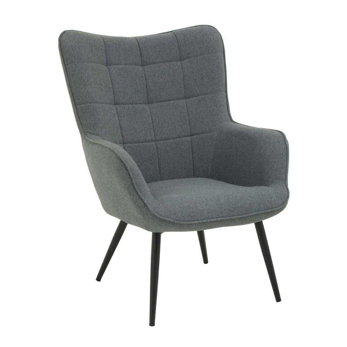 Stockholm Grey Fabric Armchair.