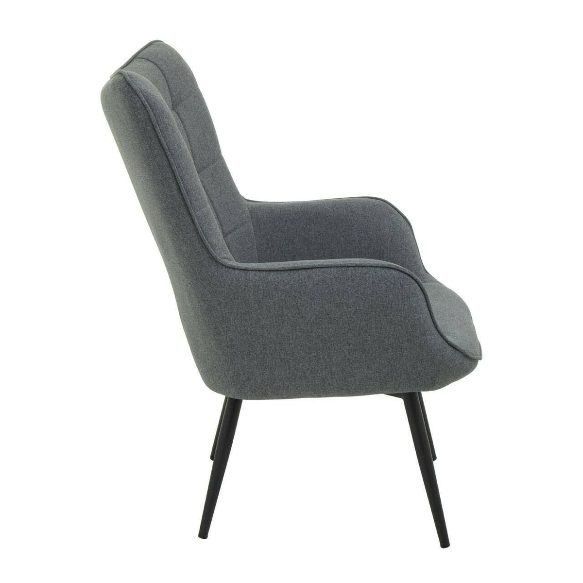 Stockholm Grey Fabric Armchair.